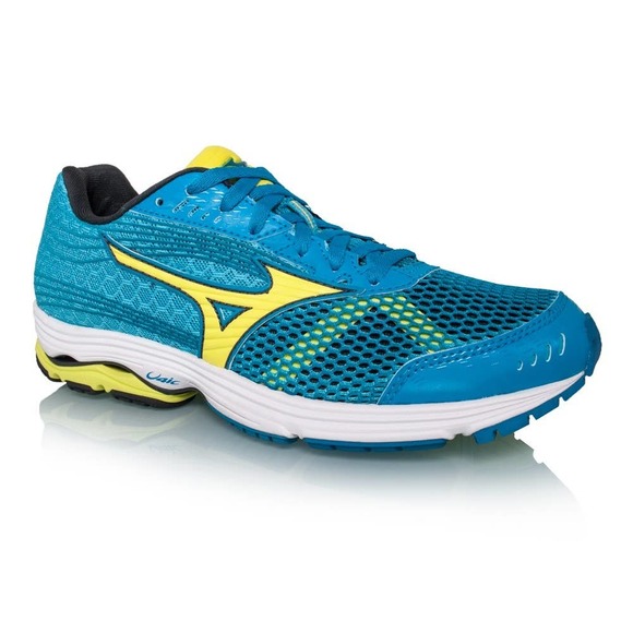 Mizuno Wave Sayonara 3 Running Sneaker 7.5 Turquoise/Yellow - Picture 1 of 14